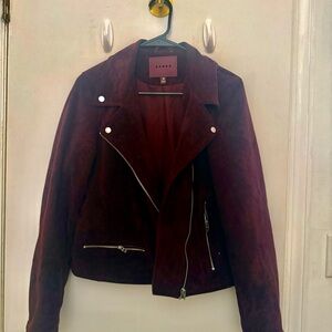 Blank NYC Deep Burgundy Faux Suede Jacket